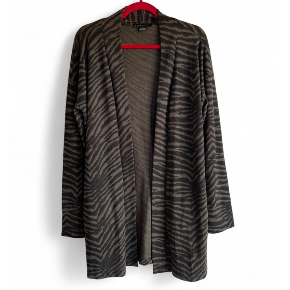 Sanctuary Zebra Stripe Open Long Cardigan Size M